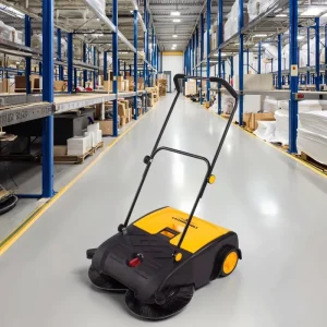 Outdoor Walk Behind Manual Sweeper Used for Cleaning Big Garbage