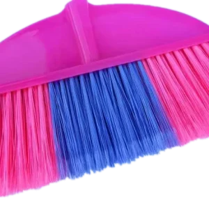 PE and PET Household Broom and Dustpan with Wooden or Steel Handle, Customizable Color