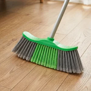 PET Bristle Plastic Broom Scratch-Free for Ceramic and Tile Floors