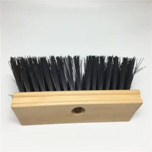 PET Garden Floor Cleaning Broom with Dustpan, Wooden Broom Head and Stick for Outdoor Use