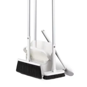 PP Bathroom Floor Cleaning Brush, Broom, and Dustpan Set