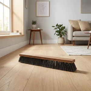PP Bristle Brush with Wooden Base for Outdoor Heavy Duty Cleaning Portable & Durable Household Use