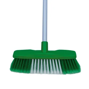 PP Plastic Indoor and Outdoor Cleaning Broom with Metal Handle for Garages, Streets and Contractors