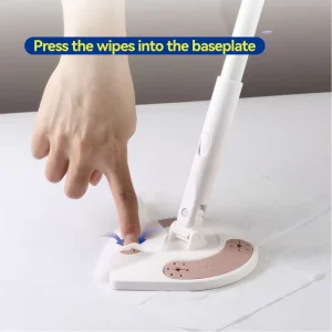 Peach-Shaped Electrostatic Dust Mop with EVA Mop Head and Disposable Wet Wipes for Home Hair Cleaning