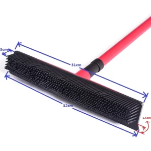 Pet Carpet Hair Removal Broom Dust Scraping Hands free Mop Rubber Floor Brush Cleans Dog Hair