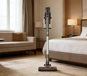 Pet Hair Cordless Stick Vacuum Cleaner 350W 33KPa Bagless Cyclone HEPA Brushless Motor for Home Carpet Sofa and Stairs