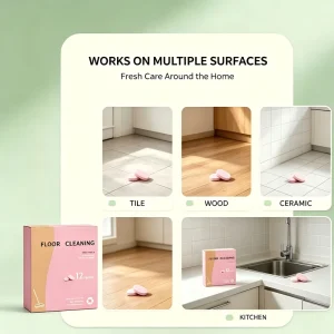 Pet Safe Floor Cleaner Tablets Eliminate Odor and Paw Stains for Family Daily Mopping Floor Cleaning Effervescent Tablets