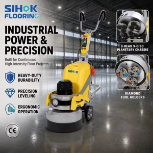 Planetary 580mm Concrete Grinder 220V 7.5kW 10HP 3-Head Floor Polishing Machine