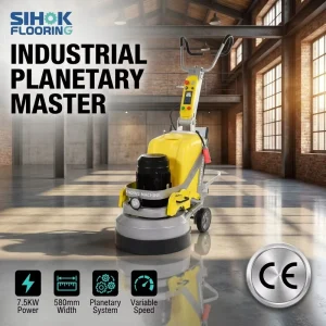 Planetary Concrete Floor Grinder and Polisher with Dust Collector Port 220V 7.5kW