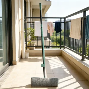 Plastic 360-Degree Rotating Flat Mop System for Home Cleaning