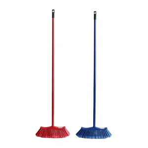 Plastic Broom Wooden Broom Stick Soft Bristle Plastic Broom With Wood Handle For Household Cleaning Tools