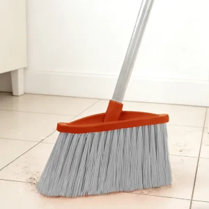 Plastic Floor Broom with Aluminum Handle, PP Plastic Head, and Multiple Color Options