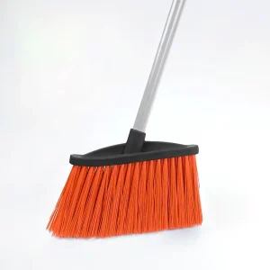 Plastic Floor Broom with Aluminum or Plastic Handle and PP Bristles, Customizable Colors