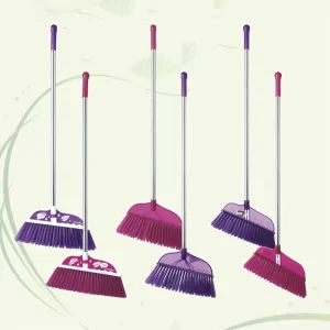 Plastic Floor Cleaning Broom with Broom Handle