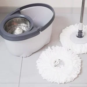Plastic Floor Cleaning Mop with Mop Head and Bucket