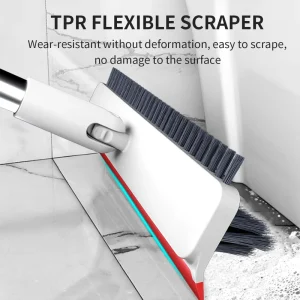 Plastic Floor Scrub Brush and Window Squeegee with Water Scraper