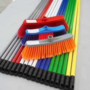 Plastic Floor Sweeping Broom with Metal Handle and Mexican Thread