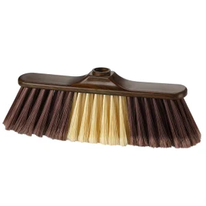 Plastic Household Floor Cleaning Brush Broom in Brown