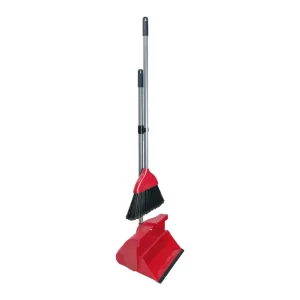 Plastic Indoor Broom and Dustpan Set for Home Floor Cleaning