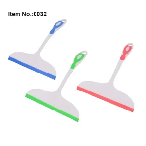 Plastic Squeegee With Comfortable Handle and Flat Blade for Shower Doors, Bathroom Windows, and Car Glass