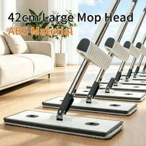 Plate Tipping Sliding Type Self Wringing 360 Degree Microfiber Handfree Household Cleaning Product China Flat Floor Mop