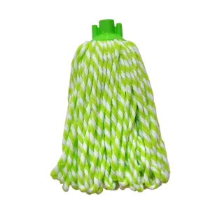 Polyester Microfiber 300d/576f 4-Ply Floor Round Wet Mops with Plastic Clips