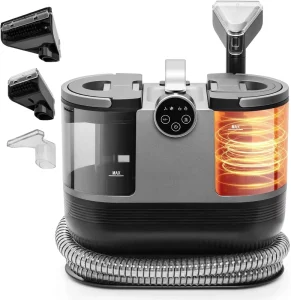 Portable 18 kpa 500W Carpet & Upholstery Cleaner Machine Deep Spot Extractor Washer for Couch Sofa Car Seat & Fabric