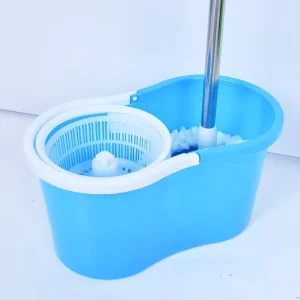 Portable 360-Degree Plastic Spin Mop and Bucket Set