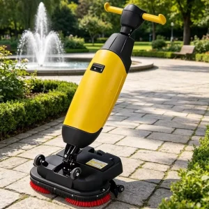Portable Battery-Powered Floor Scrubber for Small Commercial Cleaning