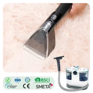 Portable Carpet and Upholstery Steam Spot Cleaner with Vacuum and Hot Water Function