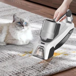 Portable Commercial Robotic Carpet Cleaner Wet/Dry Wireless Spot Vacuum Cleaning Machine with Water Spray