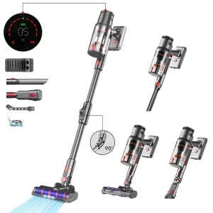 Portable Cordless Cyclone Brushless Motor Vacuum Cleaner with HEPA Filtration for Carpet, Floor, Car, and Hotel Use