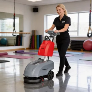 Portable Cost Effective Commercial Compact Lightweight Battery Powered Walk Behind Mini Floor Scrubber