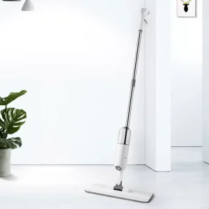 Portable Detachable 360-Degree Rotary Microfiber Flat Mop with Scraper