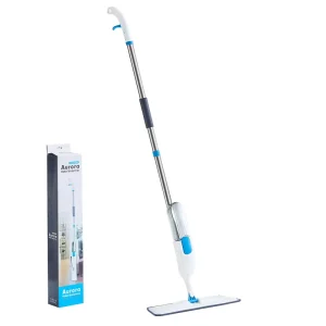Portable Detachable 360° Rotary Microfiber Spray Flat Mop with Hand-Free Design