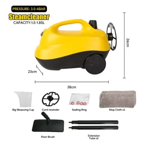 Portable Floor Steam Cleaner Mop for Hard Floors, Tile Grout, Carpets, Sofas, Kitchens, and Bathrooms