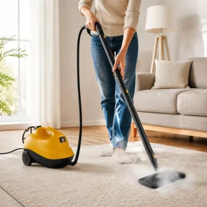 Portable Floor Steam Cleaner with Flexible Hose for Tile Grout Grease and Carpet Cleaning Machine Supplier