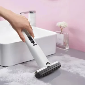 Portable Foldable Self-Squeeze Mop with Small Rectangular Head Absorbent Wet Dry Sponge for Tabletop Bathroom Car and Glass Cleaning