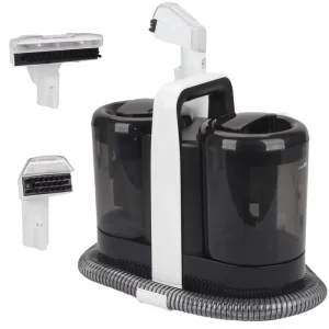 Portable Handheld Cyclone Steam Vacuum Cleaner with Plastic Water Tank for Cars, Fabric, and Carpet