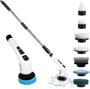 Portable Handheld Electric Spin Scrubber Cleaning Brush for Kitchen and Home