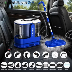 Portable Handheld Wet Dry Upholstery, Carpet and Sofa Spot Cleaner with Steam