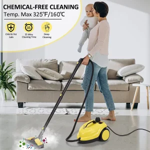 Portable High-Pressure Steam Cleaner 160°C High-Temperature Floor Steamer with 35-Minute Runtime
