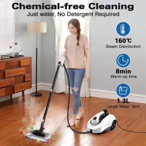 Portable High Temperature Steam Cleaner for Home Car Office Use Ideal for Upholstery Floors Multiple Surfaces Deep Cleaning