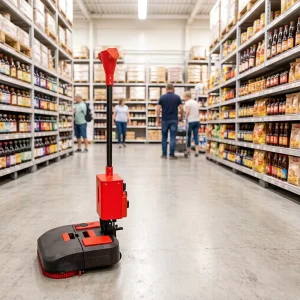 Portable Manual Mini Floor Scrubber Machine for Home, Store, Shop, and Garage Use