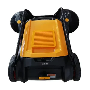 Portable Manual Walk-Behind Floor Sweeper with 40 Gal Hopper for Streets, Factories, Warehouses, and Workshops