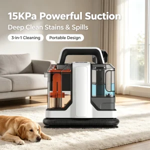 Portable Mini Vacuum Cleaner Dry Wet Steam Vapor Home Use Carpet Sofa Cleaner Car Detailing Handheld RV Water Filter Canister
