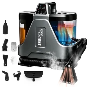Portable Steam Vacuum Extractor 1850W Deep Stain Remover Carpet Shampoo Machines Fabric Spot Cleaner for Carpet & Upholstery