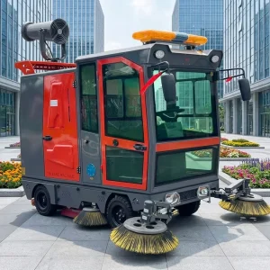 Powered All in One Sweeping & High Power Vacuuming Compact Ride on Industrial Floor Sweeper for Concrete Floor