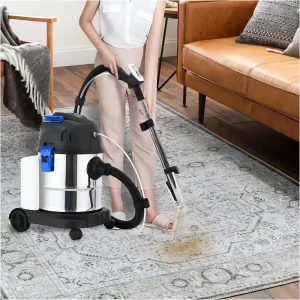 Powerful 1200W Wet and Dry Vacuum Cleaner Commercial Canister Vacuum for Car Shop Floor Care