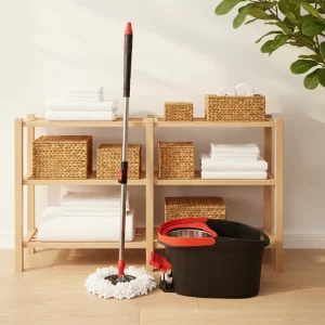 Premium Microfiber Spin Mop Set with Bucket Efficient Household Cleaning Tool for Home Use